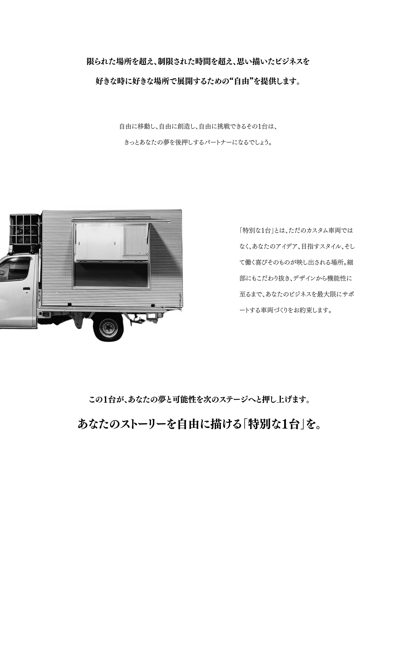 限られた場所を超え、制限された時間を超え、思い描いたビジネスを、好きな時に好きな場所で展開するための“自由”を提供します。